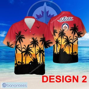 Winnipeg Jets 3D Hawaiian Shirt Pattern Coconut Tree For Men And Women - Design 2 NHL Winnipeg Jets Hawaiian Shirt Tree Pattern