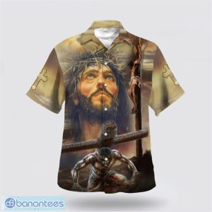 Jesus Portrait Crucifixion Of Jesus Hawaiian Shirt Summer Gift For Men And Women Product Photo 1