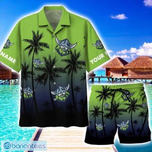 Raiders NRL Custom Name Hawaiian Shirt And Short Pants Gifts For Fans Product Photo 1