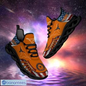NCAA Texas Longhorns Design Logo & America Flag Gift For Fans Max Shoes Product Photo 1