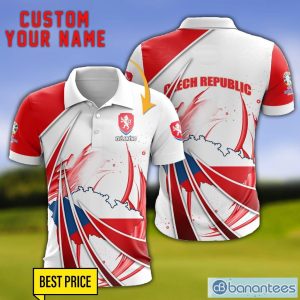 Czech Republic national football team Personalized Name 3D Polo Shirt Gift For Sport Golf Lover Product Photo 1