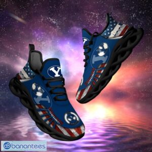 NCAA BYU Cougars Design Logo & America Flag Gift For Fans Max Shoes Product Photo 1