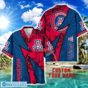 Arizona Wildcats AOP Hawaiian Shirt Beach Summer Shirt Personalized Name For fans Product Photo 1