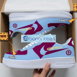 Aston Villa F.C Air Force Shoes Custom Name Gift For Fans AF1 Sneakers Product Photo 1