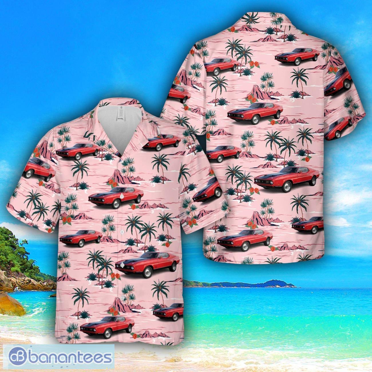 1971 ford mustang mach 1 429 super cobra jet hawaiian shirt image 1971 Ford Mustang Mach-1 429 Super Cobra Jet Hawaiian Shirt Product Photo 1