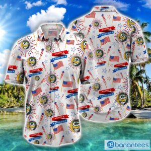 NFL Green Bay Packers Grateful Dead and Sports Logo 4th Of July Hawaiian Shirt Product Photo 1