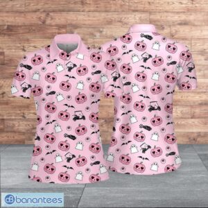 Halloween Edit Pink Pattern Halloween For Women Polo Shirt Product Photo 1