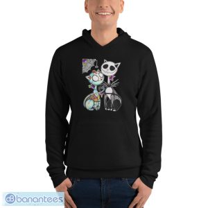 Cat Jack Skellington And Sally Skull Art Happy Halloween T Shirt Product Photo 4