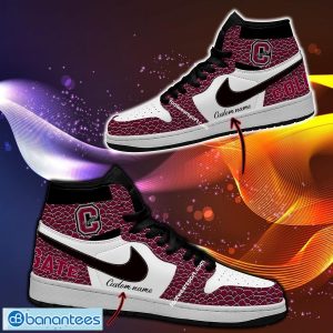 Personalized NCAA2 Colgate Raiders Air Jordan 1 Hightop Shoes Glass Full Print - Personalized NCAA2 Colgate Raiders Air Jordan 1 Sneakers Glass Hightop Shoes Photo 1