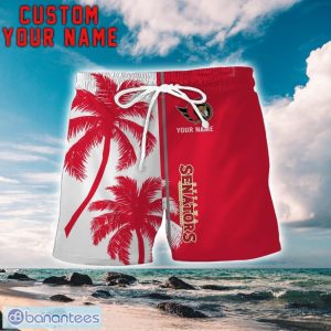 Ottawa Senators Coconut Pattern Hawaiian Shirt And Shorts Personalized Name Unique Gift For Summer Product Photo 2