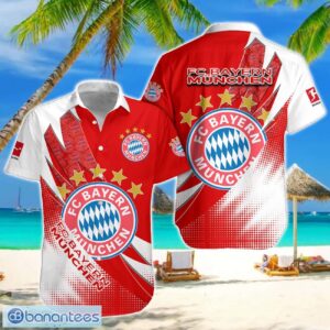 Bayern Munchen Team Logo 3D Hawaiian Shirt For Fans Product Photo 1