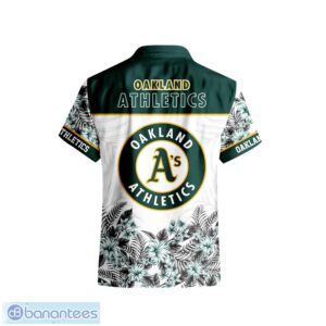 Oakland Athletics Hibiscus Plumeria Flower 3D Printed Hawaiian Shirt Product Photo 3