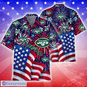 NFL New York Jets Memorial Firework Hawaiian Shirt Tropical Football Lover 4th of July Day Hawaii Shirt Product Photo 1