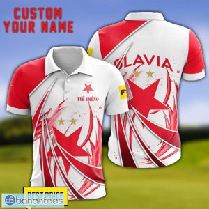 SK Slavia Praha Personalized Name 3D Polo Shirt Gift For Sport Golf Lover Product Photo 1