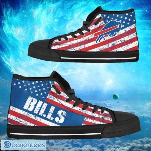 Buffalo Bills Custom America Flag Italic Vintage Style High Top Shoes Product Photo 1
