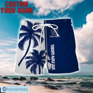Toronto Maple Leafs Coconut Pattern Hawaiian Shirt And Shorts Personalized Name Unique Gift For Summer Product Photo 2
