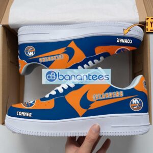 New York Islanders Air Force Shoes Custom Name Gift For Fans AF1 Sneakers Product Photo 1
