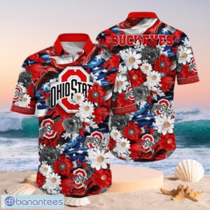 NCAA Ohio State Buckeyes Design Logo Gift For Fan Independence Day Hawaii Shirt Full Over Print Product Photo 1