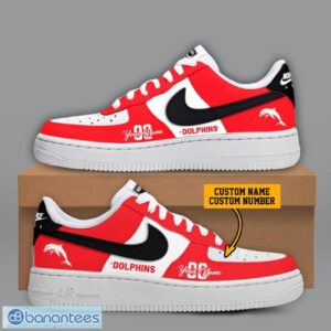 Dolphins NRL Custom Name And Number Personalized Air Force 1 Sneaker Product Photo 1