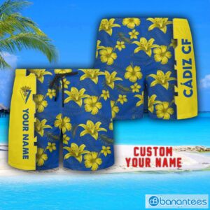 Cádiz CF Tropical Combo Hawaiian Shirt And Shorts Personalized Name For Fans Product Photo 3