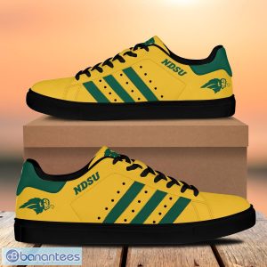 North Dakota State Bison Football Low Top Skate Shoes Stan Smith Shoes Green Striped Product Photo 3