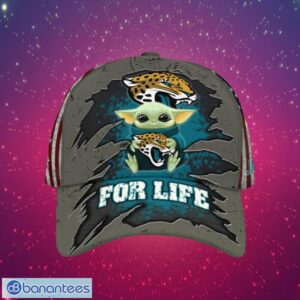 NFL Jacksonville Jaguars Logo Design Baby Yoda For Life Gifts For Fans Full Over Print Cap Product Photo 1