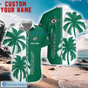 Dallas Stars Coconut Pattern Hawaiian Shirt And Shorts Personalized Name Unique Gift For Summer Product Photo 1