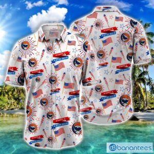 NFL Denver Broncos Grateful Dead and Sports Logo 4th Of July Hawaiian Shirt Product Photo 1