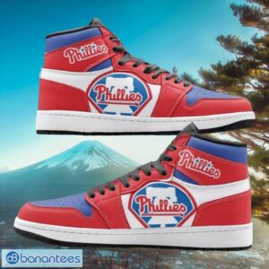 MLB Philadelphia Phillies Custom Simple Air Jordan Hightop Shoes Product Photo 1