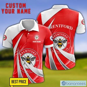 Brentford FC Personalized Name 3D Polo Shirt Gift For Sport Golf Lover Product Photo 1