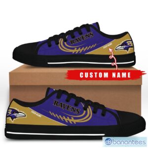 Custom Name Baltimore Ravens Low Top Shoes For Fans Sport Product Photo 3