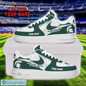 Michigan State Spartans Air Force Shoes Sneakers For Men Women Gift Custom Name Product Photo 1