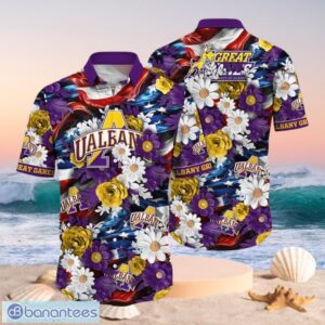 NCAA Albany Great Danes Design Logo Gift For Fan Independence Day Hawaii Shirt Full Over Print Product Photo 1