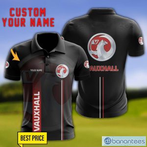 Vauxhall 3D Polo Shirt Personalized Name For Fans Black Polo Shirt Product Photo 1