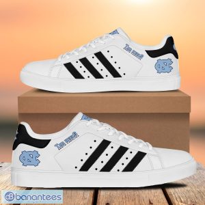 North Carolina Tar Heels Low Top Skate Shoes Stan Smith Shoes Black Striped Product Photo 1