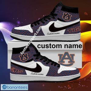 Personalized NCAA Auburn Tigers Air Jordan 1 Hightop Shoes Glass For Fans Gift - Personalized NCAA Auburn Tigers Air Jordan 1 Sneakers Glass Hightop Shoes Photo 2