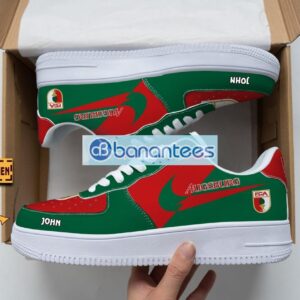 FC Augsburg Air Force Shoes Custom Name Gift For Fans AF1 Sneakers Product Photo 1