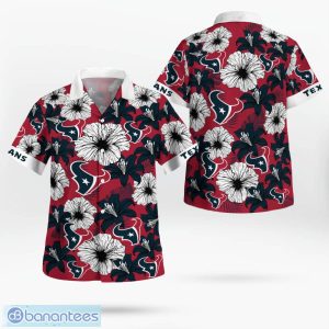 Houston Texans Flower 3D Hawaiian Shirt All Over Printed Beach Shirt Product Photo 1