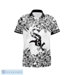Chicago White Sox Hibiscus Plumeria Flower 3D Printed Hawaiian Shirt Product Photo 2