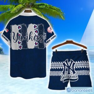 New York Yankees MLB Hawaiian Shirt And Shorts Vintage Pattern Shirt Product Photo 2