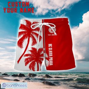 HC Slavia Praha Coconut Pattern Hawaiian Shirt And Shorts Personalized Name Unique Gift For Summer Product Photo 2