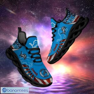 NFL Detroit Lions Design Logo & America Flag Gift For Fans Max Shoes Product Photo 1