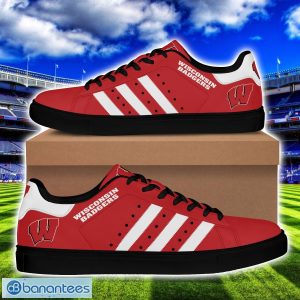 Wisconsin Badgers Football Low Top Skate Shoes Stan Smith Shoes Red Shoes Product Photo 3