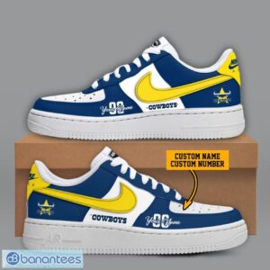NQ Cowboys NRL Custom Name And Number Personalized Air Force 1 Sneaker Product Photo 1