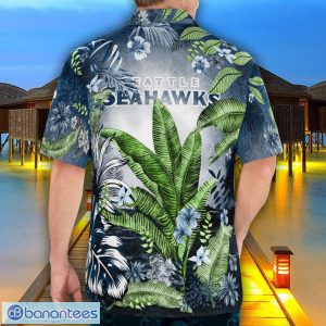 Seattle Seahawks Tropical Floral Skull 3D Hawaiian Shirt Beach Shirt Halloween Gift Product Photo 2