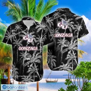 Gonzaga Bulldogs AOP Hawaiian Shirt Coconut Tree Vintage Gift For Fans - NCAA2 Gonzaga Bulldogs 3D Hawaiian Shirt Coconut Tree_2