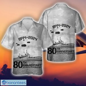 Royal Navy HMS Glasgow (C21) In Omaha Beach 3D Hawaiian Shirt Product Photo 1
