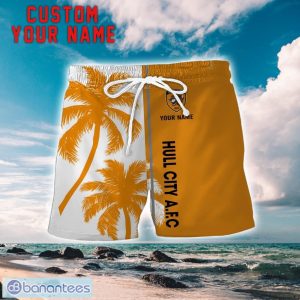 Hull City Coconut Pattern Hawaiian Shirt And Shorts Personalized Name Unique Gift For Summer Product Photo 2