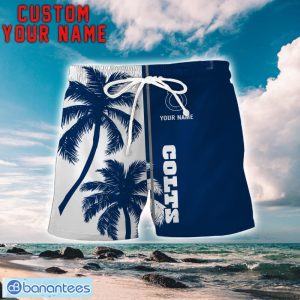 Indianapolis Colts Coconut Pattern Hawaiian Shirt And Shorts Personalized Name Unique Gift For Summer Product Photo 2