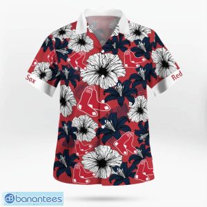 Boston Red Sox Flower 3D Hawaiian Shirt All Over Printed Beach Shirt Product Photo 2